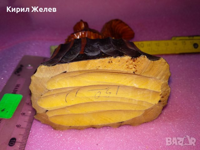 СТАРА РУСКА ФИГУРА КАТЕРИЧКА ЛИПОВО ДЪРВО СКУЛПТУРА ХУДОЖЕСТВЕНА РЪЧНА ИЗРАБОТКА ЛАКИРАНА СССР 42822, снимка 11 - Статуетки - 44186632
