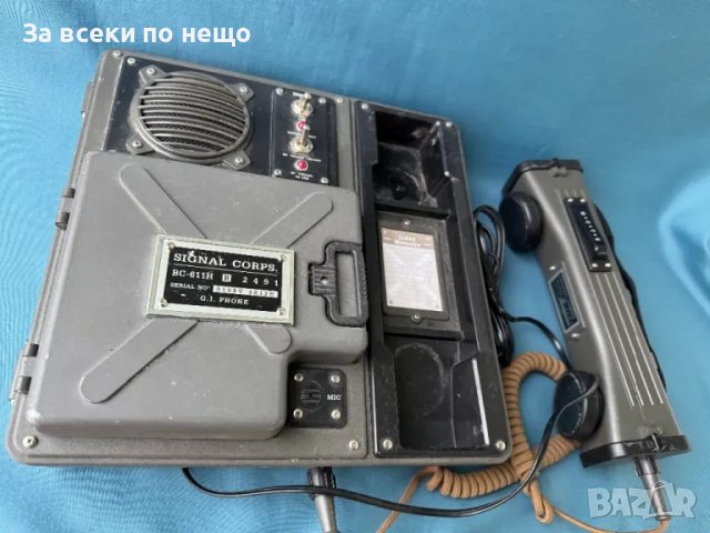 Реплика на ретро военен телефон SIGNAL CORPS BC-611H , стационарен телефон, снимка 4 - Антикварни и старинни предмети - 48168895