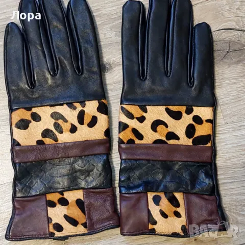 Дамски ръкавици естествена кожа