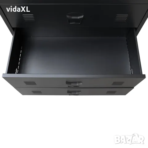 vidaXL Метален скрин, индустриален стил, 78x40x93 см, черен, снимка 9 - Скринове - 56146441
