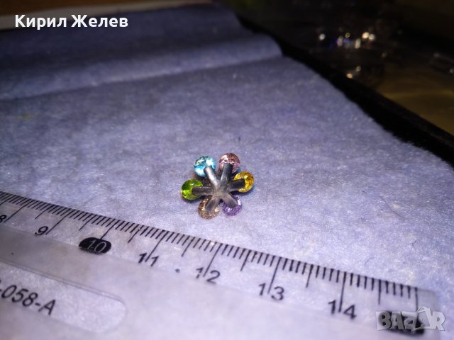 ПРЕКРАСНА СКЪПОЦЕННА СРЕБЪРНА ОБЕЦА СНЕЖИНКА СРЕБРО 925 с РАЗНОЦВЕТНИ ФАСЕТИРАНИ КАМЪНИ 27256, снимка 16 - Обеци - 39654136