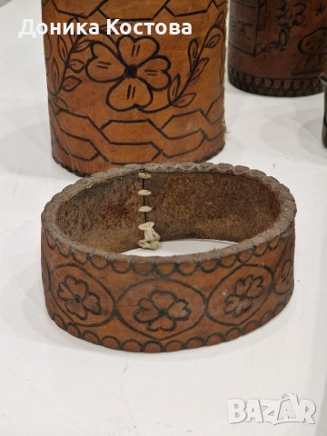 Лот кожени и дървени сувенири, снимка 3 - Антикварни и старинни предмети - 41652834