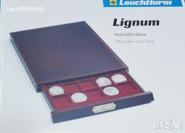  луксозна кутия тип чекмедже за 20 монети в капсули QUADRUM или самозалепващи се картончета, снимка 6 - Нумизматика и бонистика - 34151908