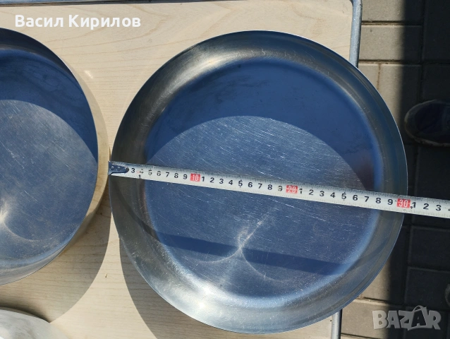 Алуминиеви тави за питки и др , Неръждаеми 30см, снимка 3 - Други - 53851401