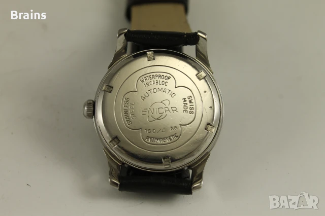 1950's ENICAR ULTRASONIC Automatic 17 Jewels Стоманен, снимка 7 - Антикварни и старинни предмети - 50735527