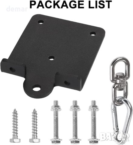 VANROUG Стоманена черна кука за дървена греда за тренировки по бокс, въздушна йога, люлка и хамак, снимка 8 - Други - 44147990