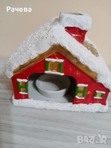 Свещник коледна къщичка , снимка 2 - Декорация за дома - 52415416