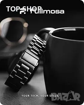 Fullmosa, съвместим с каишка от неръждаема стомана на Apple Watch 42 mm 44 mm 38 mm 40 mm, снимка 2 - Смарт гривни - 48762263