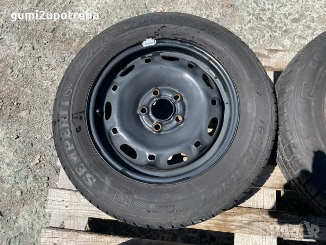 14 цола джанти 5х100 Skoda Fabia 5J et35 гуми 165/70/14 Симперит, снимка 4 - Гуми и джанти - 50087943