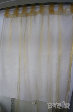 Прозрачни копринени златисти пердета за прозорци., снимка 7 - Пердета и завеси - 51359986