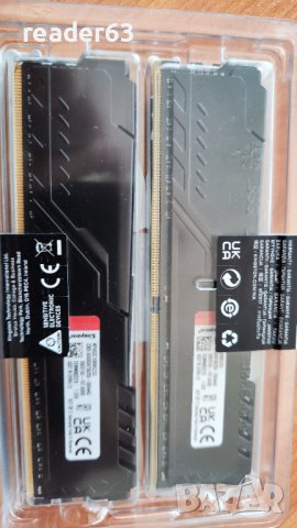 Продавам кит 2 х 16GB DDR4 3200 Kingston Fury Beast CL16, снимка 2 - RAM памет - 44184083