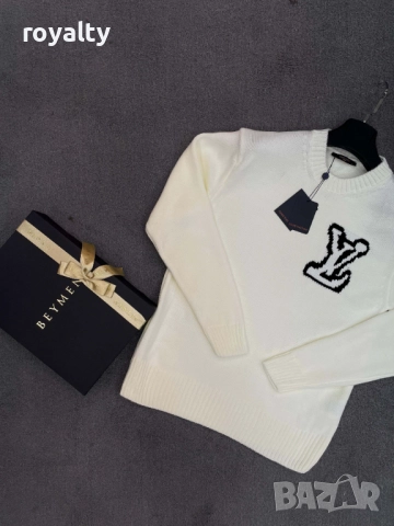 Louis Vuitton Бяла Мъжка Блуза Плетиво 