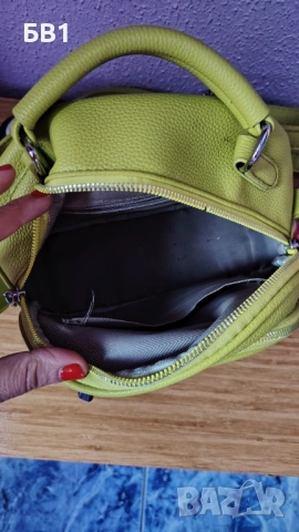 Дамска кожена раница , снимка 3 - Раници - 53340195