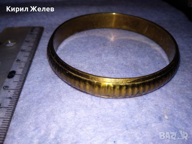 КРАСИВА и СТИЛНА ЗЛАТИСТА МЕСИНГОВА РЕТРО АРТ ГРИВНА МАЙСТОРСКА ИЗРАБОТКА 26607, снимка 5 - Антикварни и старинни предмети - 40832383