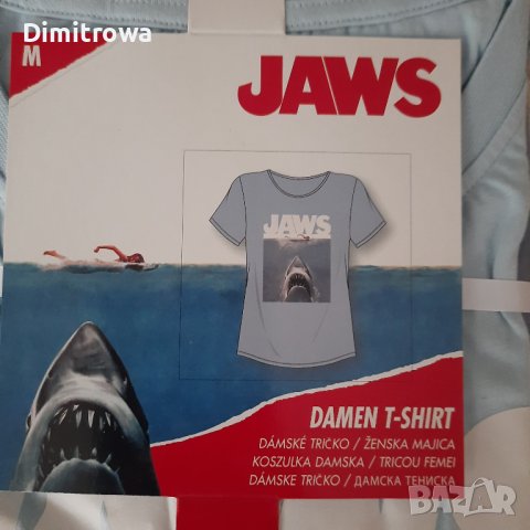  р-рМ Jaws дамска тениска, снимка 3 - Тениски - 40670534