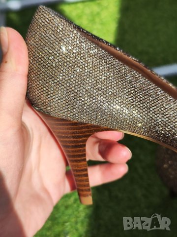 Graceland дамски обувки на ток, блестящи, златни 38 размер, снимка 1