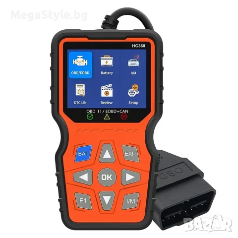 Автодиагностичен тестер Techstar HC368 OBD2 EOBD CAN, дисплей 2.8, данни в реално време 