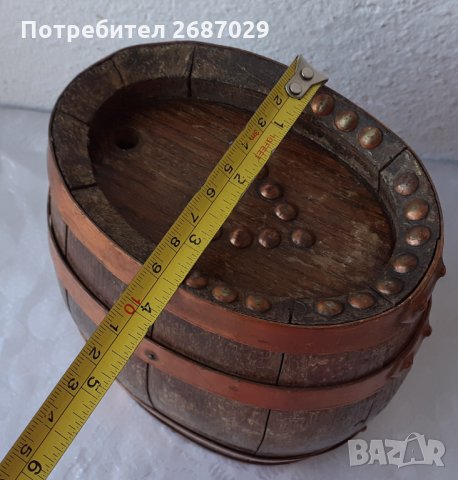  дървено буре с обръчи и стойка бъкел буренце бъчва бъчвичка, снимка 6 - Други - 31488451