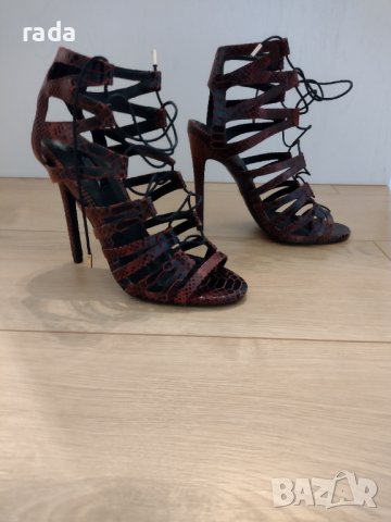 Сандали на ток Topshop, естествена кожа , снимка 6 - Дамски обувки на ток - 41341879