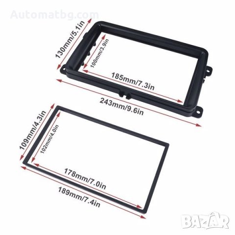 Адапторна рамка Automat, За VOLKSWAGEN TOURAN, PASSAT, GOLF, TIGUAN, T5, 2009г, Черен, снимка 4 - Аксесоари и консумативи - 35937128