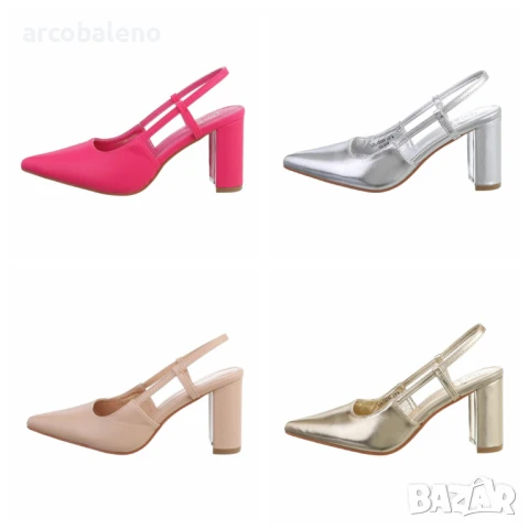 Дамски сандали на висок ток, 4цвята 
