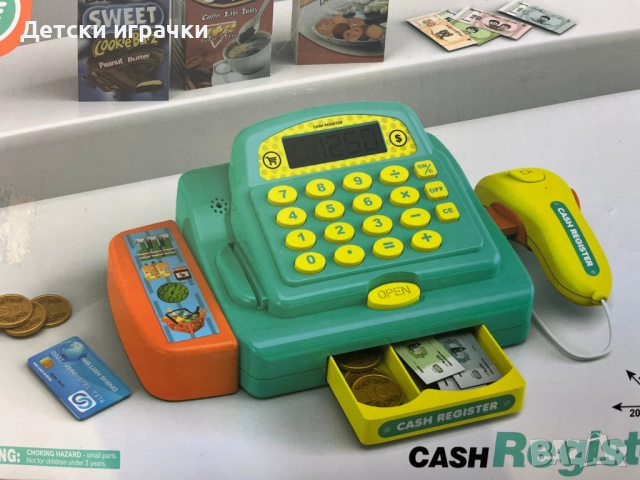 Детски касов апарат с кошница и калкулатор, снимка 2 - Други - 49717679