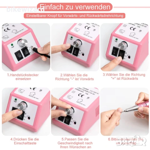 Професионален инструмент за маникюр 30000 об/мин НОВ, снимка 3 - Продукти за маникюр - 53049311