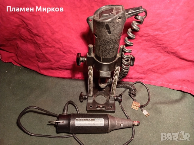 Две германски минидрелки и стойка, снимка 2 - Други инструменти - 52869620