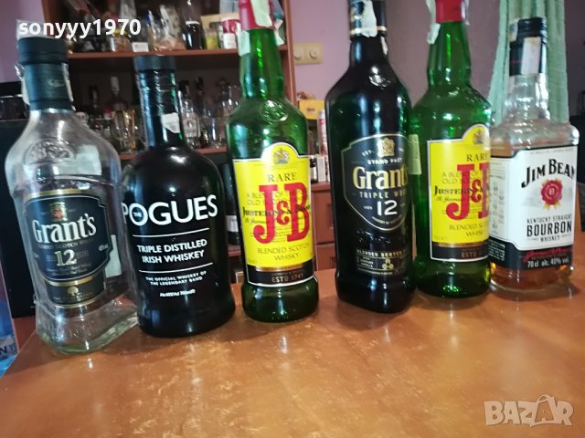 j&b grants pogues 6 празни шишета за колекция 1602231900, снимка 15 - Колекции - 39699612