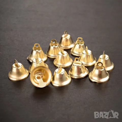 Златисти малки камбанки комплект 10 бр., снимка 1