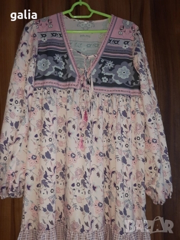 Дълга рокля- размер L, снимка 4 - Рокли - 51664284