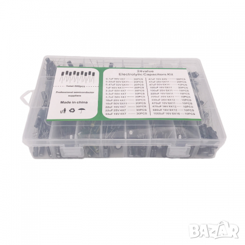 Асортимент от електролитни кондензатори, снимка 5 - Друга електроника - 36515089