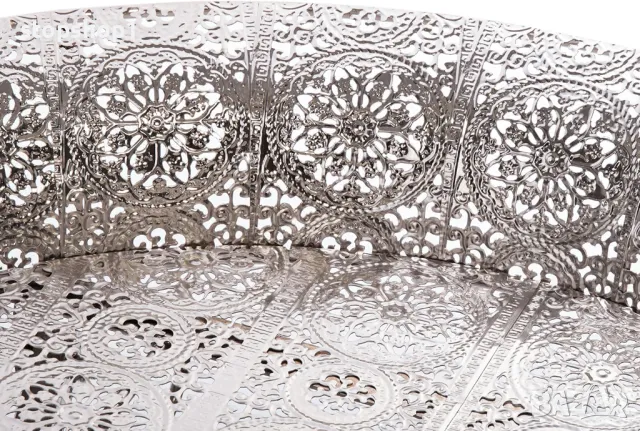 Brandsseller Странична маса Сгъваема метална маса Височина прибл. 55 см Диаметър Прибл. 54 см поднос, снимка 3 - Маси - 48851429