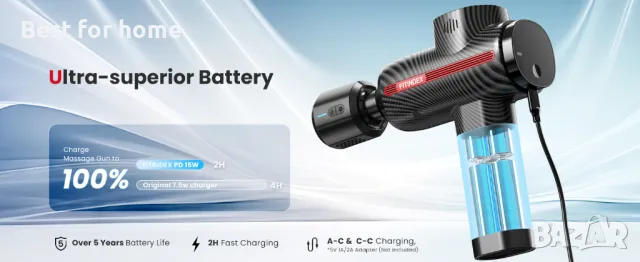 Масажиращ професионален пистолет с подгряване и охлаждане, FITINDEX, снимка 12 - Масажори - 48448346