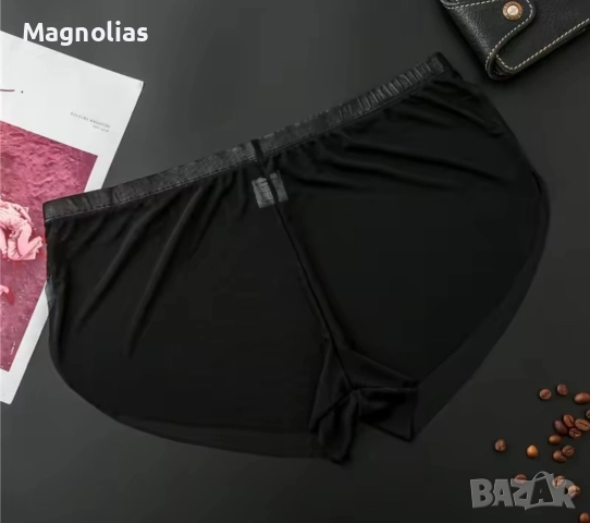 Мъжки боксерки, прозрачни секси боксерки, прозрачно бельо Ice Silk Ultra-thin, снимка 6 - Бельо - 52978310