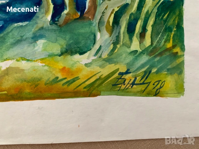 ЕМА ЦОНЕВА акварел/ пейзаж, снимка 6 - Картини - 53112819