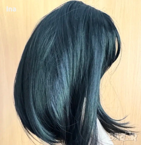 Черна къса перука, снимка 6 - Аксесоари за коса - 53101159