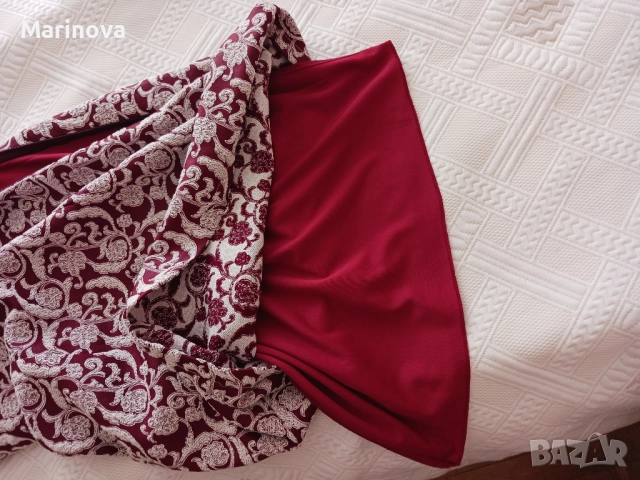 Официална елегантна рокля жакард, снимка 7 - Рокли - 52503446