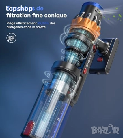 Чисто нова MIBODE Безжична прахосмукачка 550W/45kPa/65 минути Безжична прахосмукачка със смарт екран, снимка 7 - Прахосмукачки - 52694664