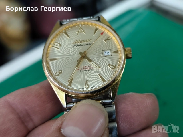 Механичен часовник atlantic worldmaster 25 jewels automatic, снимка 2 - Мъжки - 53190654