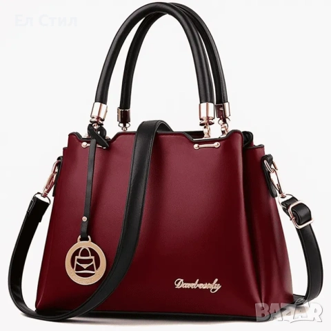 💕Дамска чанта,бордо.