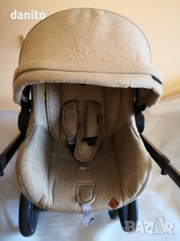Детска количка Cangaroo - Icon 2 в 1 + Столче за кола и адаптори за закачане на шасито н, снимка 16 - Детски колички - 53784471