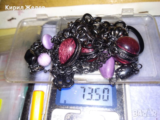 ЕЛЕГАНТНА МОДНА ОГЪРЛИЦА с ПОЛИРАНИ ПОЛУСКЪПОЦЕННИ КАМЪНИ 26562, снимка 10 - Колиета, медальони, синджири - 41860849