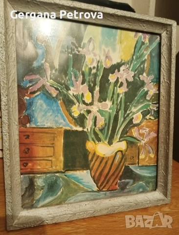 Картина акварел Ириси, снимка 3 - Картини - 52254533