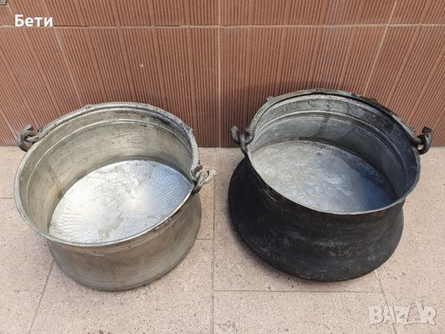 Медни старинни съдове, снимка 10 - Прибори за хранене, готвене и сервиране - 38300153