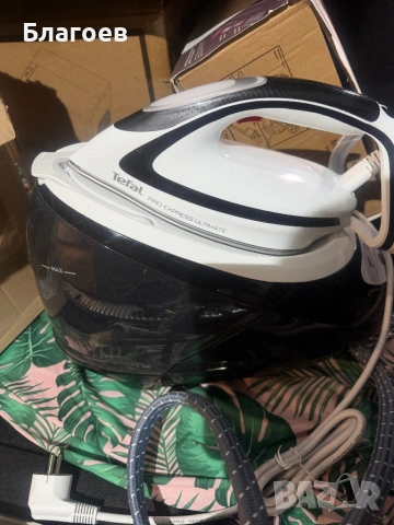 ПАРНА СТАНЦИЯ TEFAL SV8130E0 С МОЩНОСТ 2800 W. РЕЗЕРВОАР ЗА ВОДА 1.8 l. ЧЕРНО/БЯЛО., снимка 3 - Ютии - 53155789
