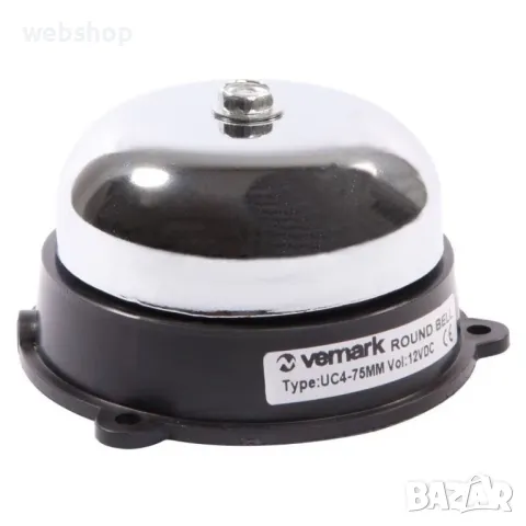 Алармен звънец UC4-75, Механичен, Сив, 220VAC, Ф75mm, снимка 1