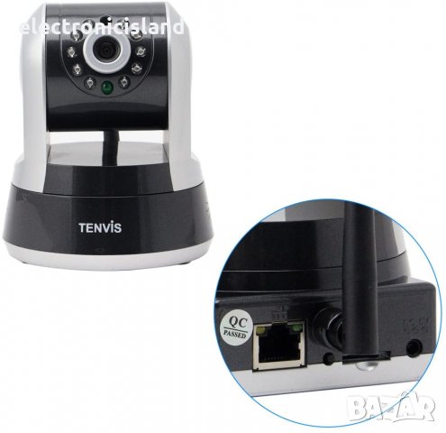 IP камера бебефон Tenvis IP ROBOT 3, PTZ, 720P, 3.6мм обектив, WLAN, H.264, IR осветяване, снимка 3 - IP камери - 34713144