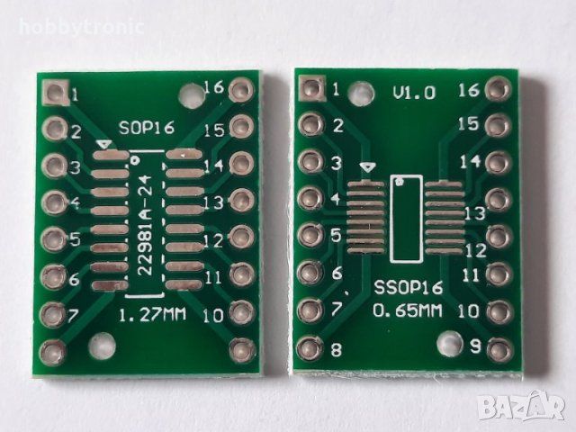 Преходни платки SOP8, SOT23-10,SOP14, SOP16, SOP20, SOP24, SOP28 към DIP, снимка 3 - Друга електроника - 35784594