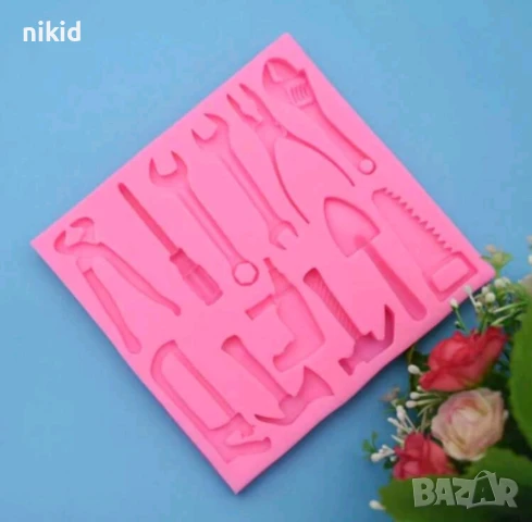 Инструменти майстор лопатка отвертка чук трион гаечен ключ силиконов молд форма фондан шоколад гипс , снимка 4 - Форми - 50465480